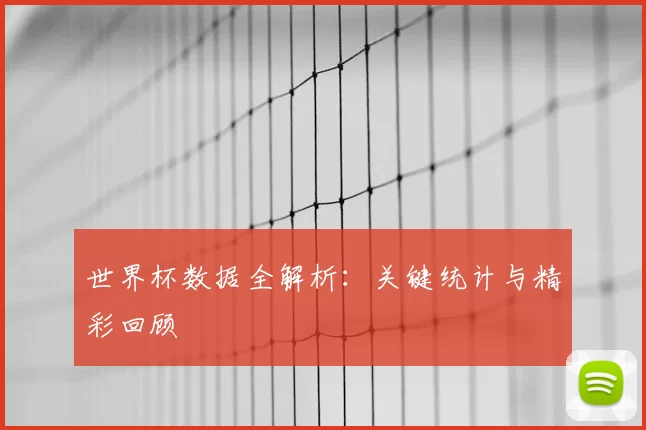 世界杯数据全解析:关键统计与精彩回顾
